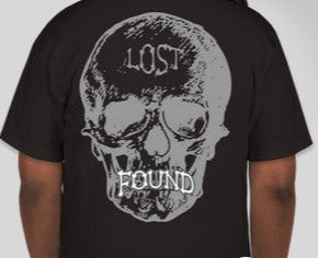 Crew-Neck Short Sleeved Lost&Found T-shirt Black/Gray
