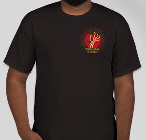 crew neck short sleeved Dead Ape t-shirt black/red