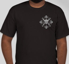 Crew-Neck Short Sleeved Lost&Found T-shirt Black/Gray